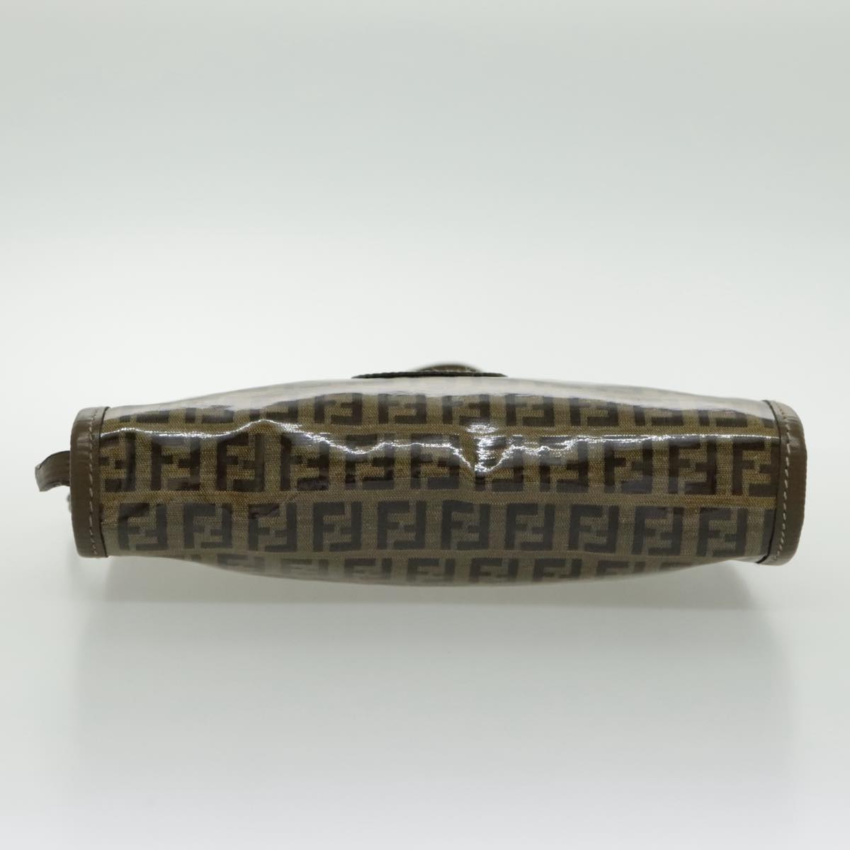 FENDI Zucchino Canvas Shoulder Bag Brown 96429