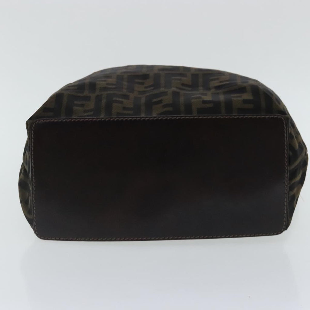 FENDI Zucca Canvas Tote Bag Brown Black gold 96462