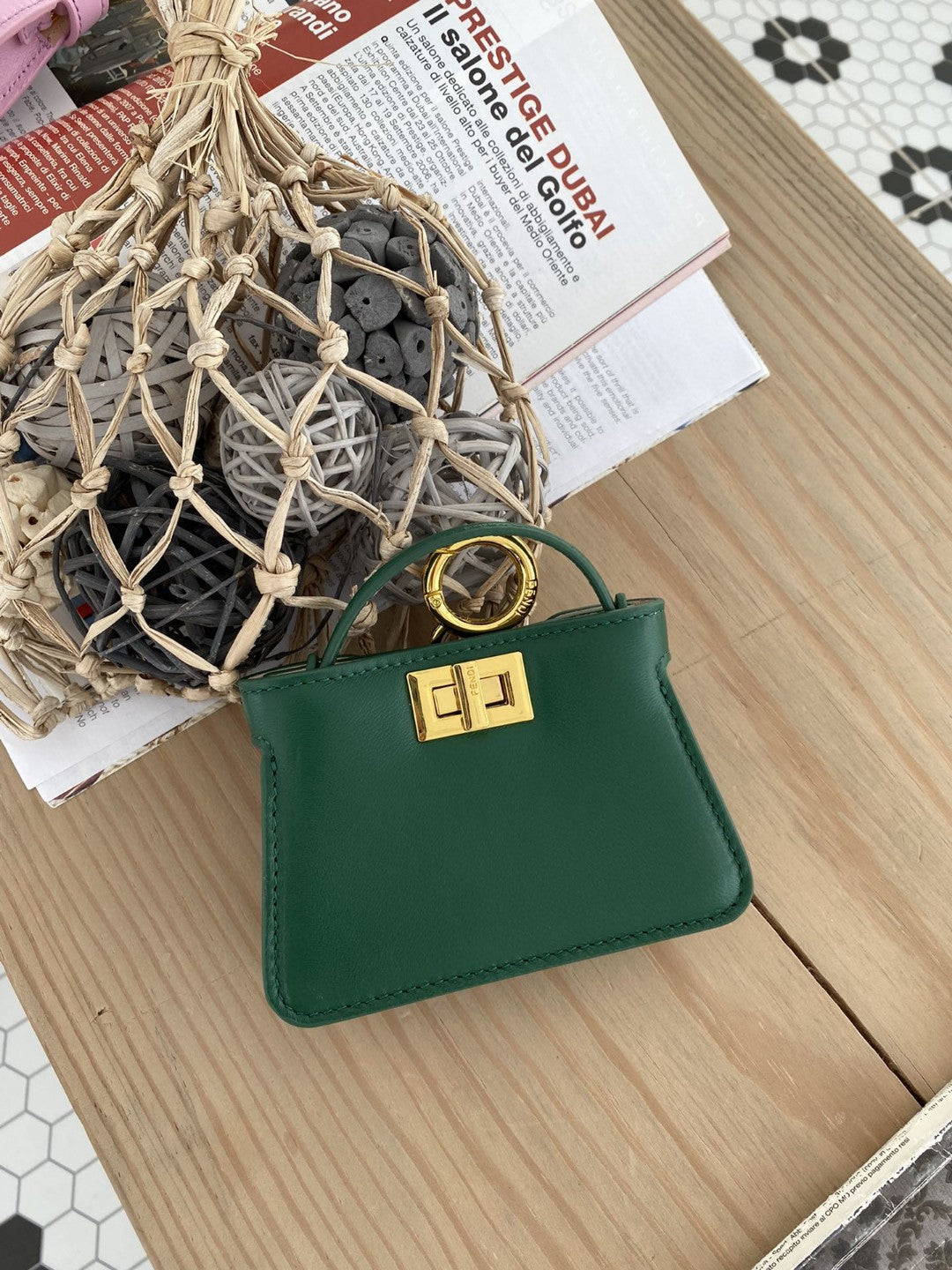 FI Nano GlamI Charm Crossbody Green Bag For Woman 12cm/4.5in