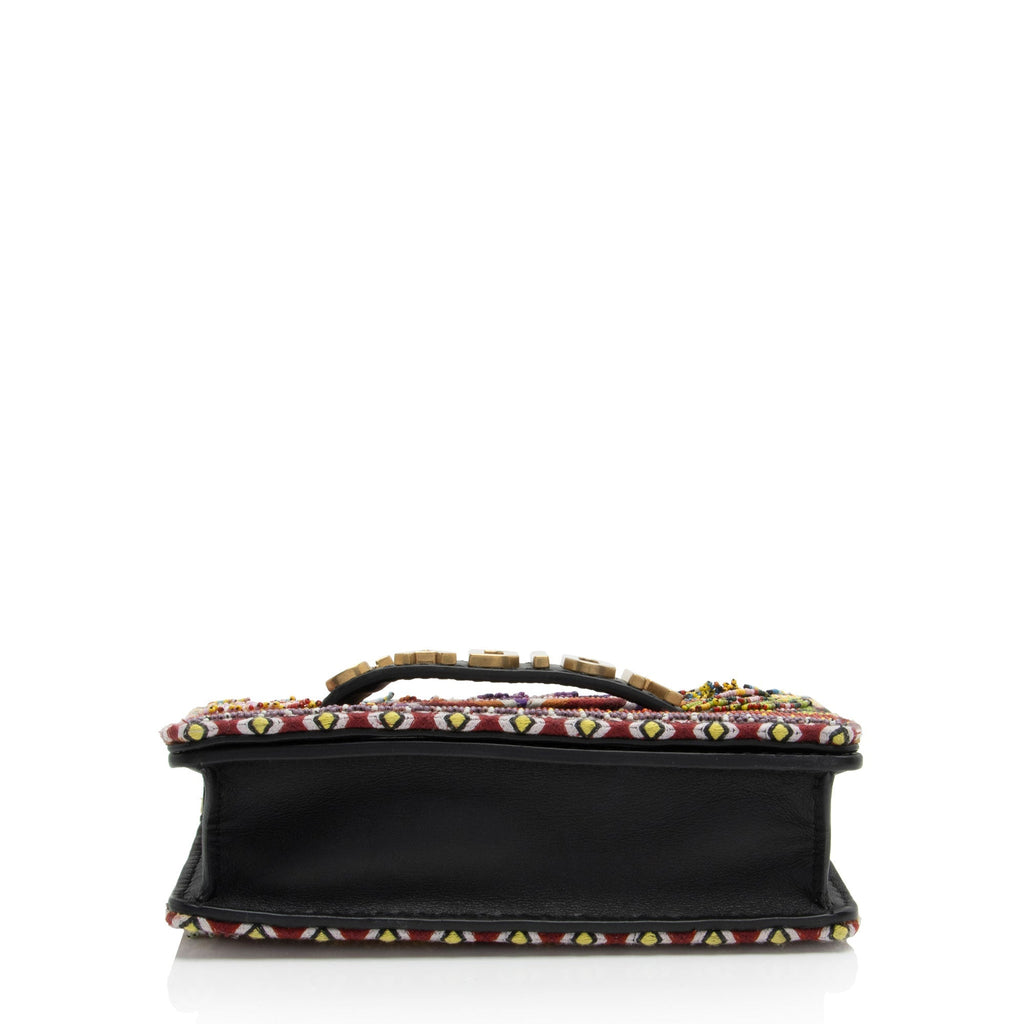 Dior Leather Beaded J'adior Flap Bag