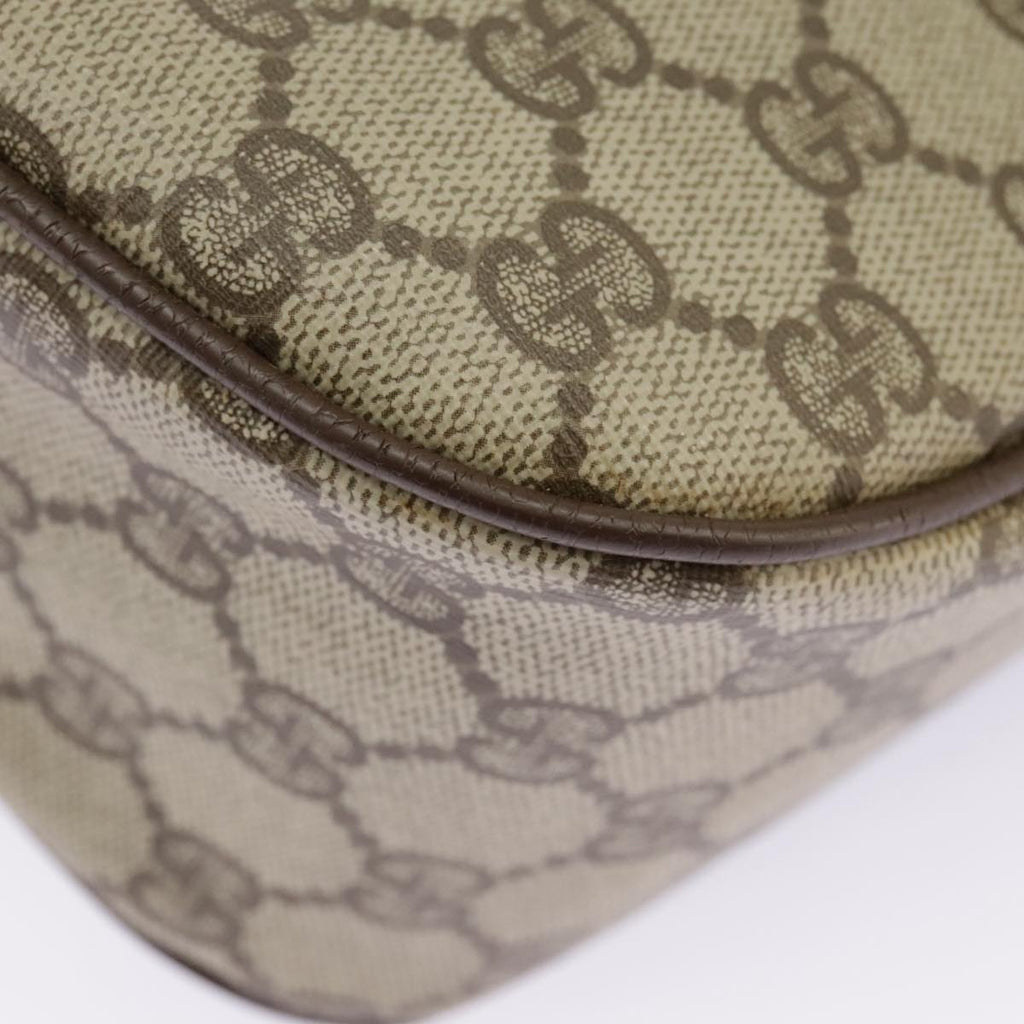 GUCCI GG Supreme Web Sherry Line Shoulder Bag PVC Beige 89 02 032 96515