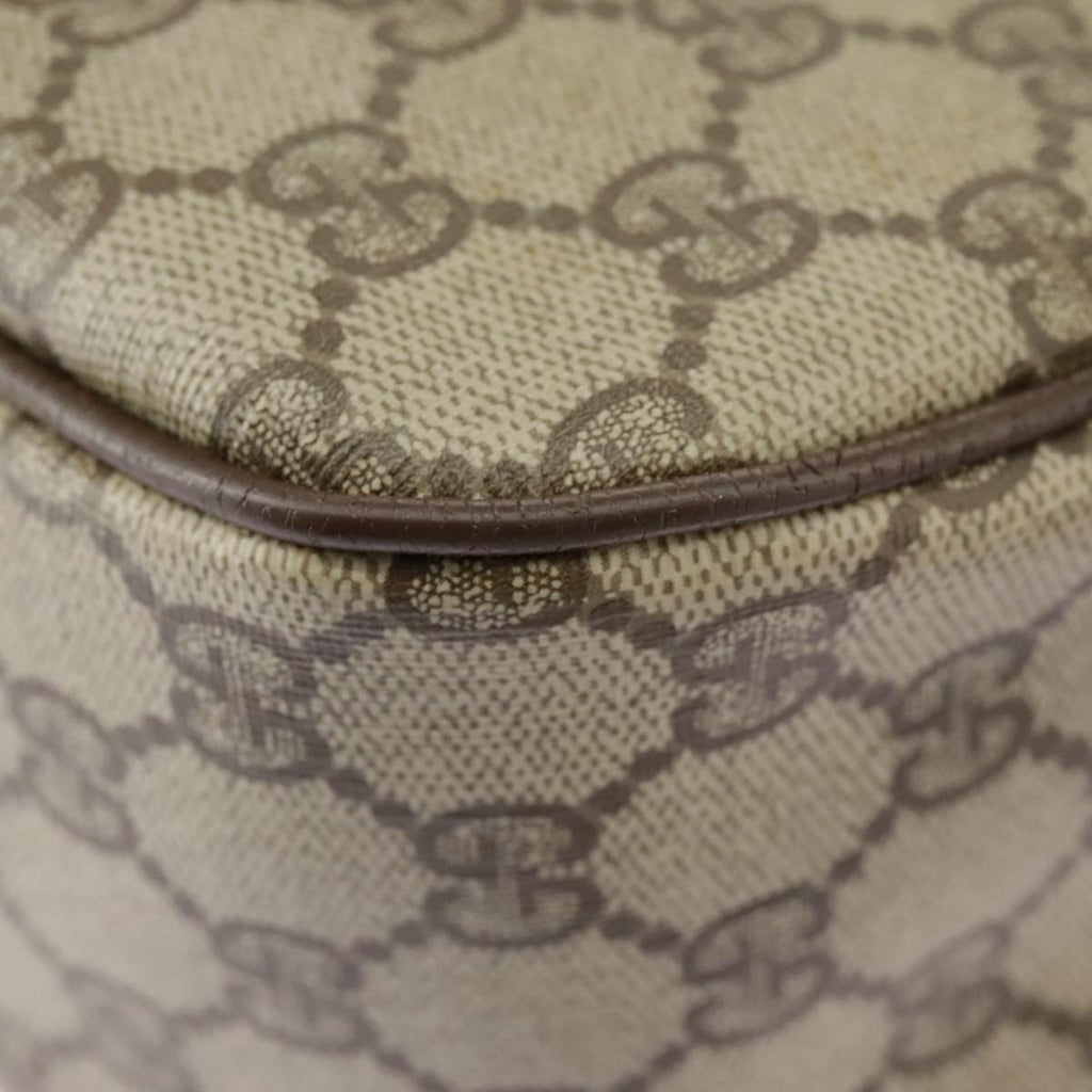 GUCCI GG Supreme Web Sherry Line Shoulder Bag PVC Beige 89 02 032 96515