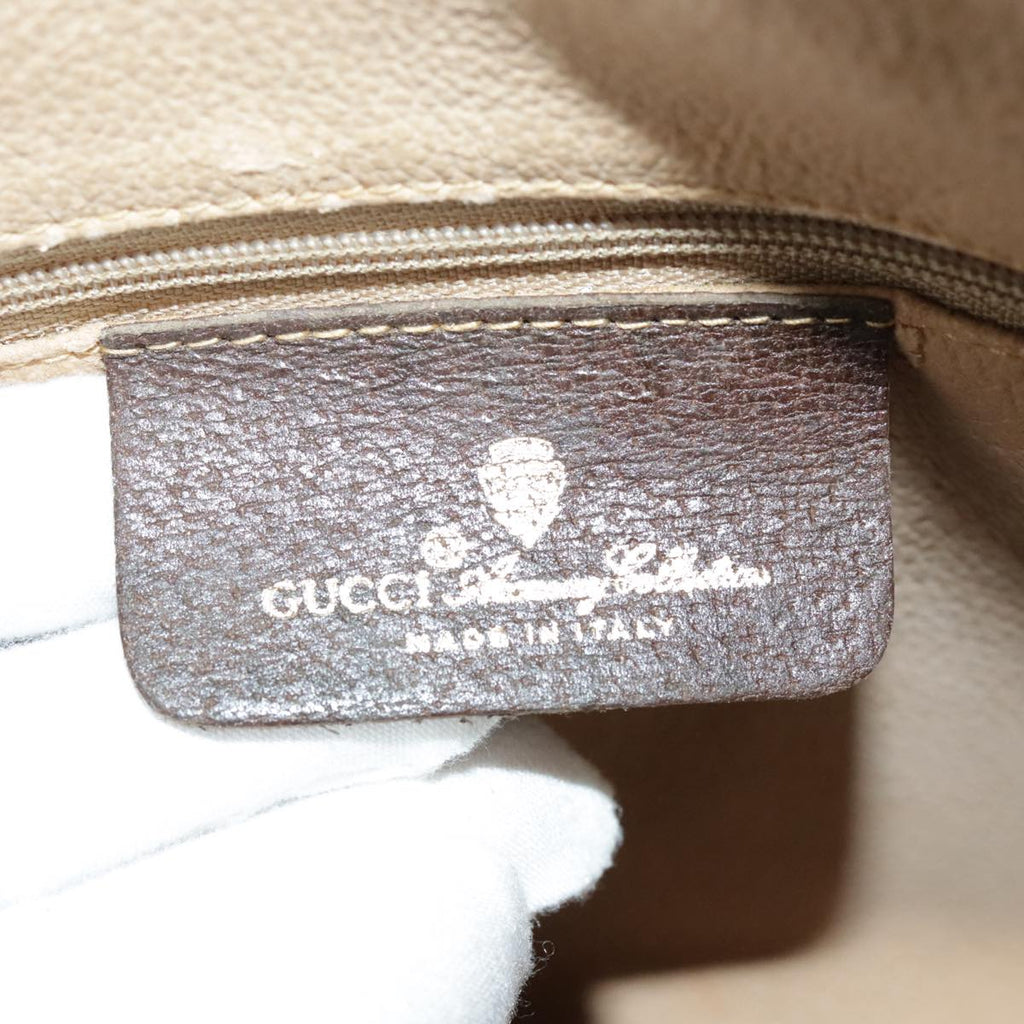 GUCCI GG Supreme Web Sherry Line Shoulder Bag PVC Beige 89 02 032 96515