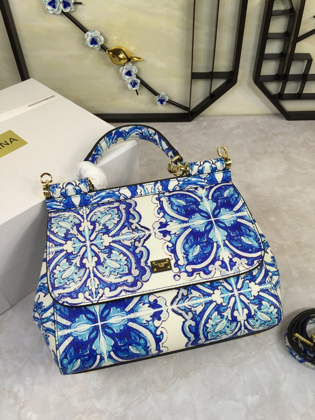 GLAMI MeGLAMIum Sicily Handbag In Dauphine Muticolour For Women 10.2in/26cm GLAMI