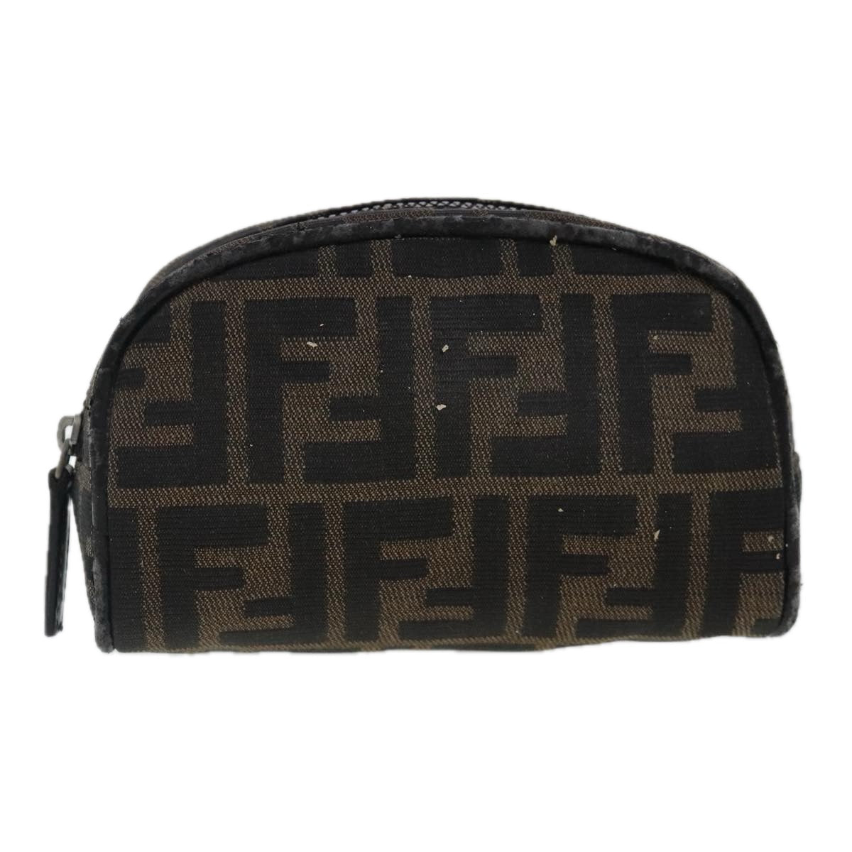 FENDI Zucca Canvas Pouch Brown 96675