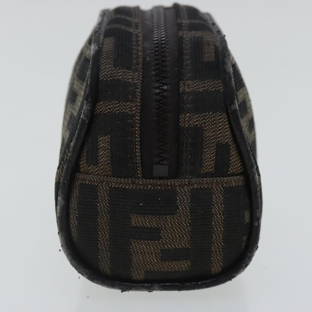 FENDI Zucca Canvas Pouch Brown 96675