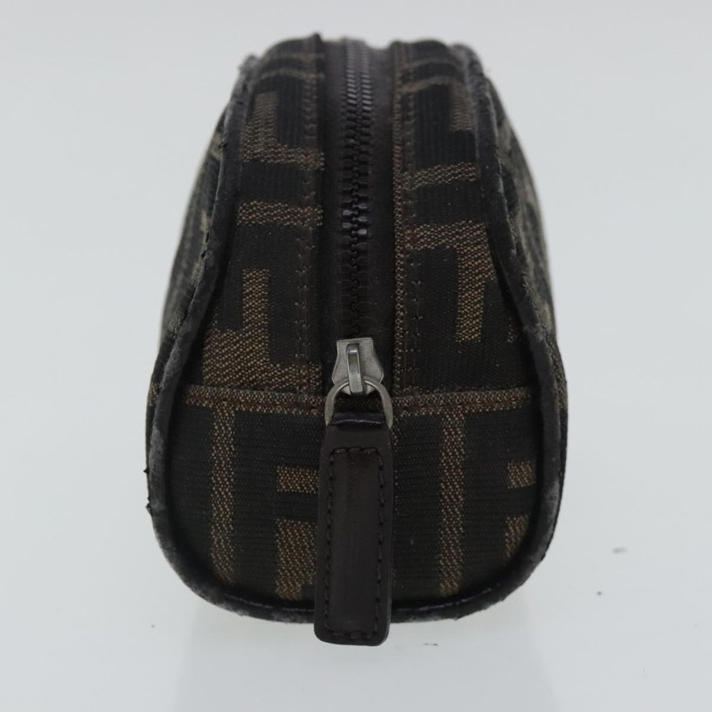 FENDI Zucca Canvas Pouch Brown 96675