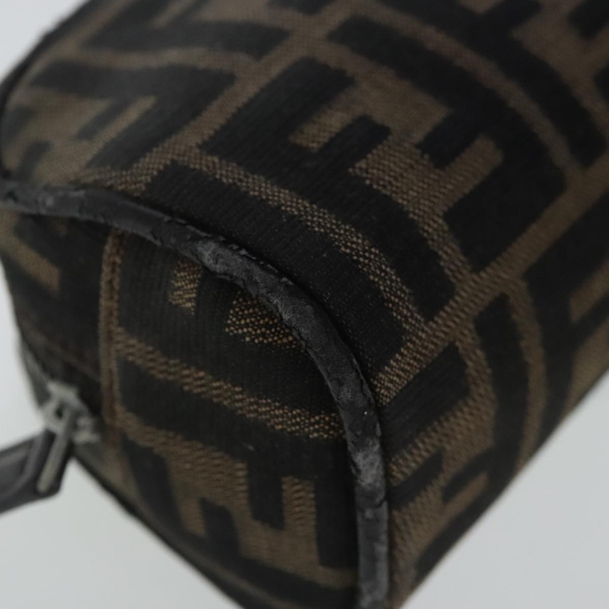 FENDI Zucca Canvas Pouch Brown 96675