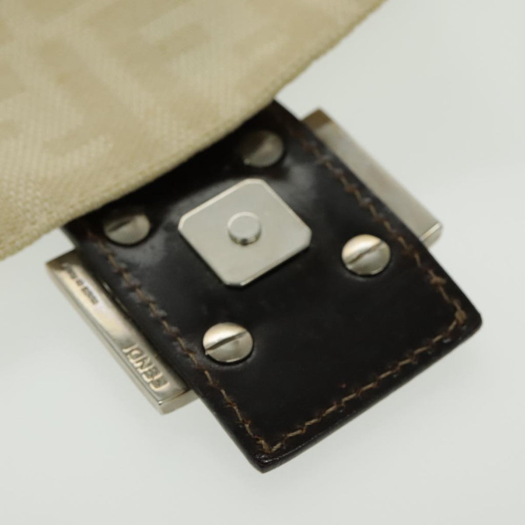 FENDI Zucca Canvas Mamma Baguette Shoulder Bag Beige 96676