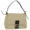 FENDI Zucca Canvas Mamma Baguette Shoulder Bag Beige 96676