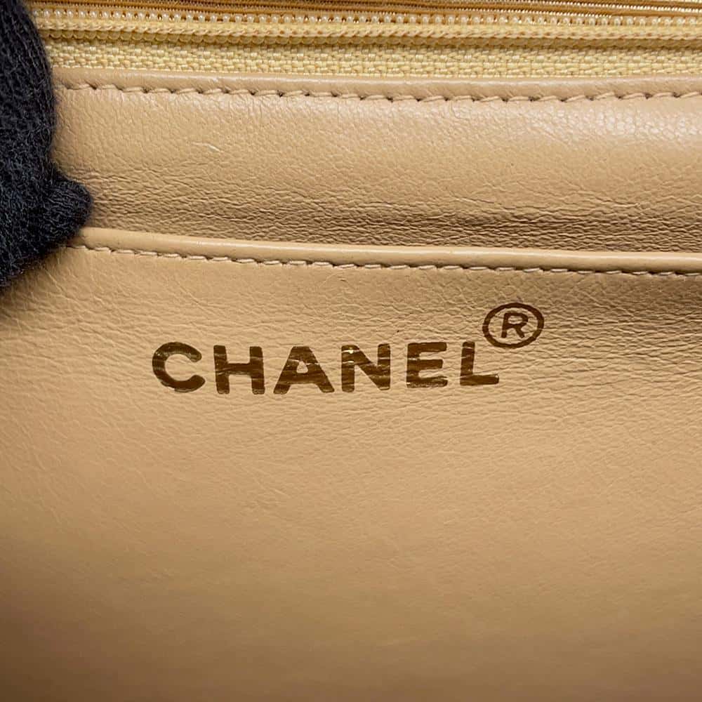 CHANEL Jumbo Matelasse ChainShoulder Bag BeigeA04412 Caviar Leather Size 30