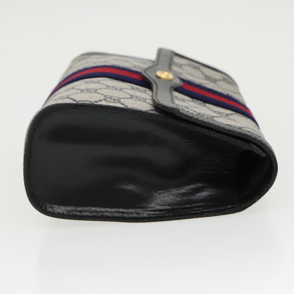 GUCCI GG Supreme Sherry Line Clutch Bag PVC Navy Red 67 014 3087 96744