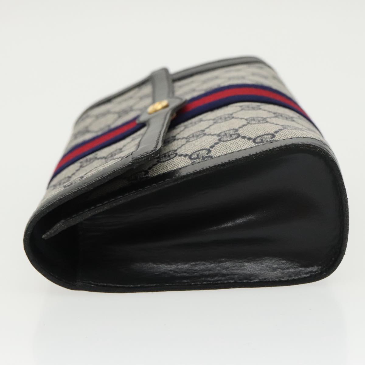GUCCI GG Supreme Sherry Line Clutch Bag PVC Navy Red 67 014 3087 96744