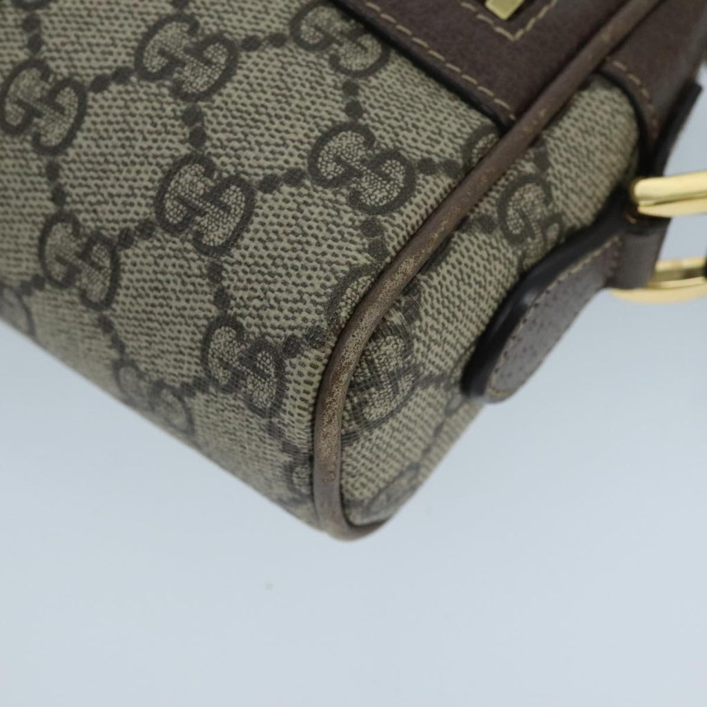 GUCCI GG Supreme Web Sherry Line Shoulder Bag PVC Beige Red 517350 96748