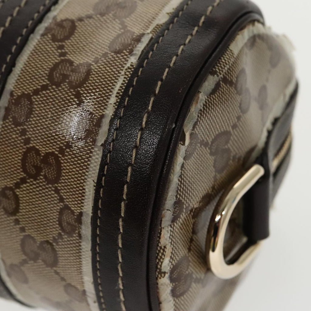 GUCCI GG Crystal Hand Bag Beige Gold 181485 96794
