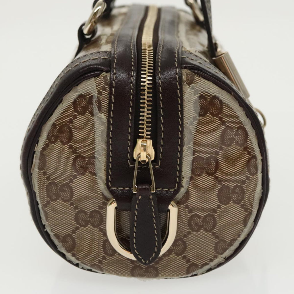 GUCCI GG Crystal Hand Bag Beige Gold 181485 96794