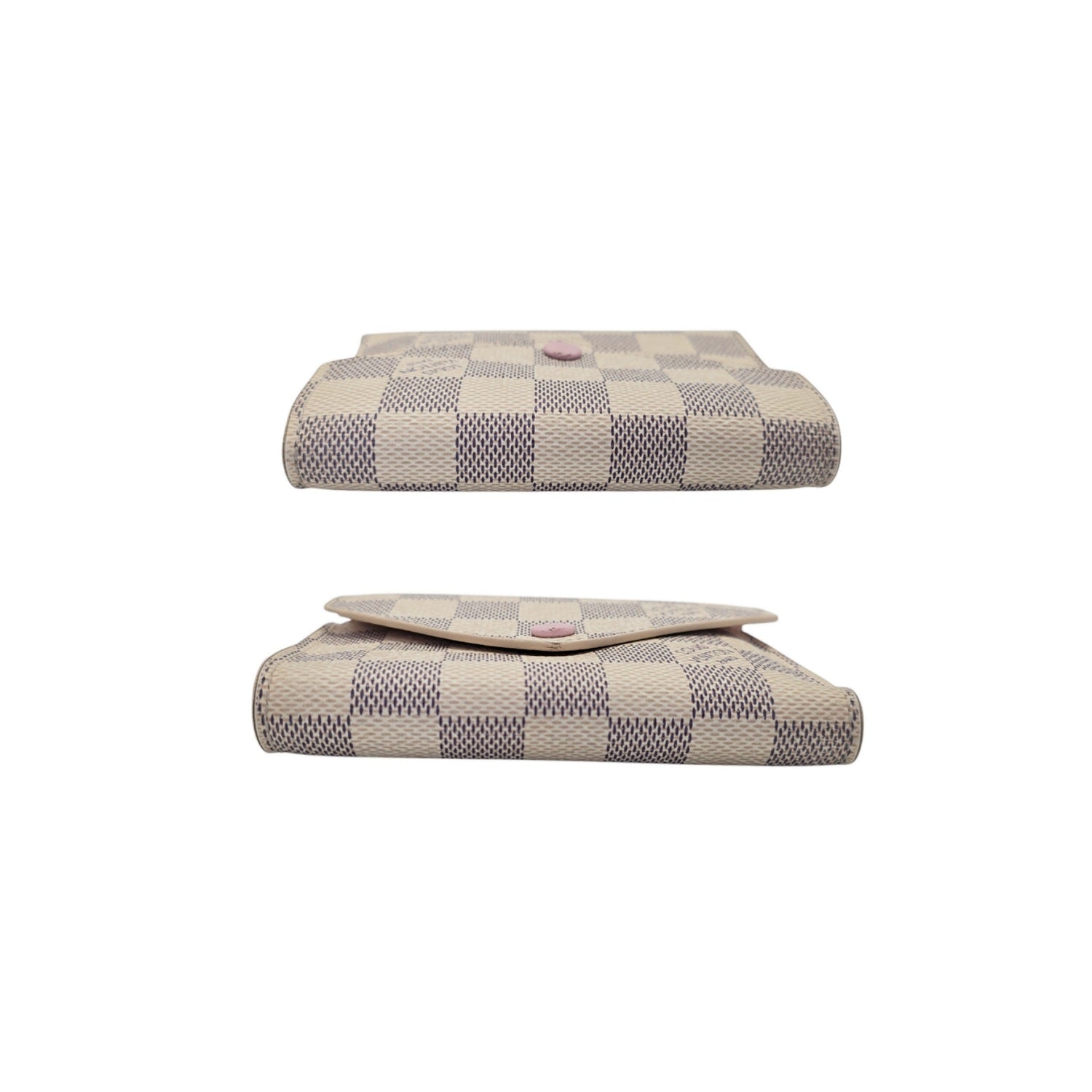 Louis Vuitton Damier Azur Victorine Wallet Rose Ballerine