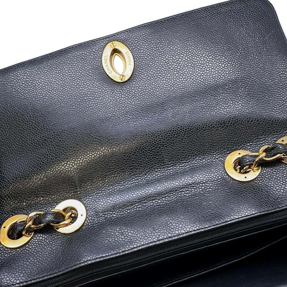 CHANEL Mademoiselle ChainShoulder Bag Black Caviar Leather
