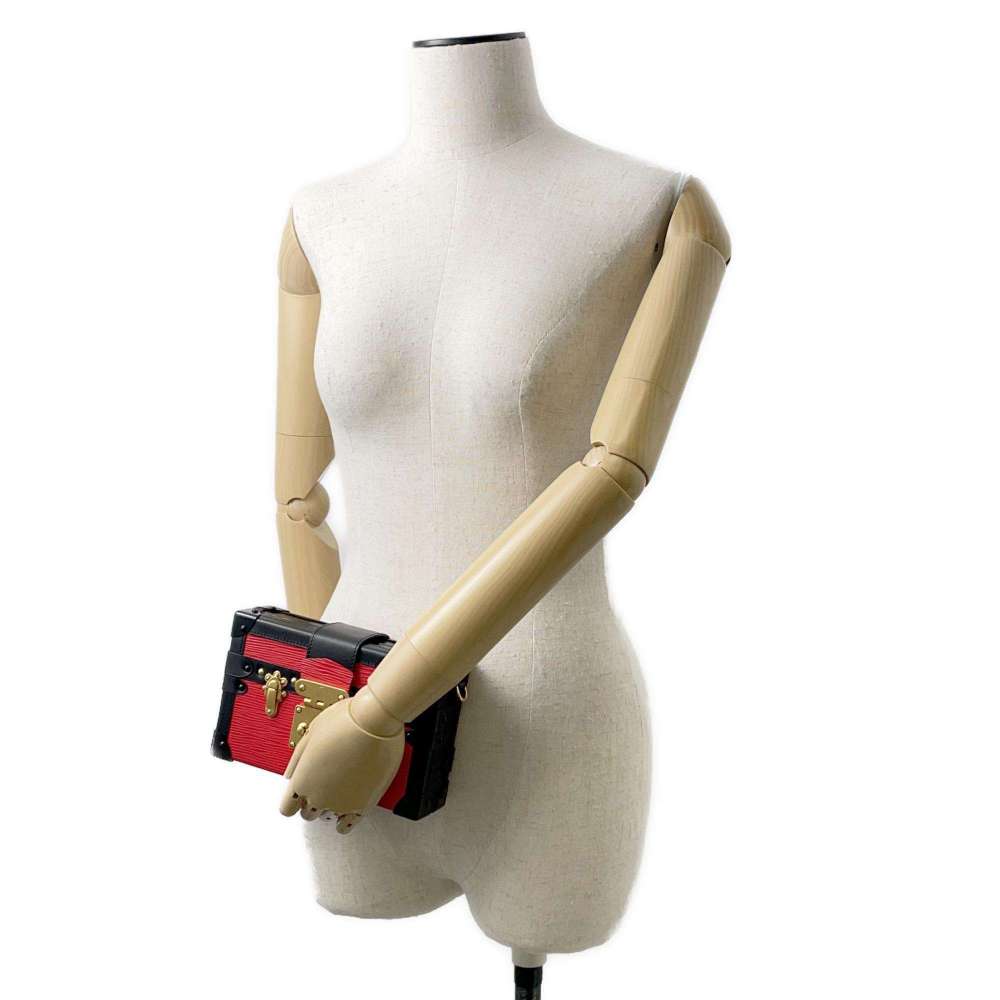 LOUIS VUITTON Petite Malle Coquelicot/Noir M54651 Epi Leather
