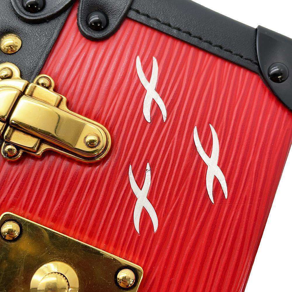 LOUIS VUITTON Petite Malle Coquelicot/Noir M54651 Epi Leather