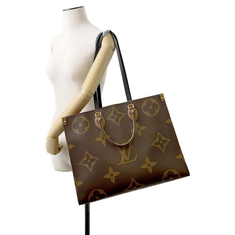 LOUIS VUITTON Onthego Red M45320 Monogram Monogram Reverse Canvas Monogram Giant Size GM