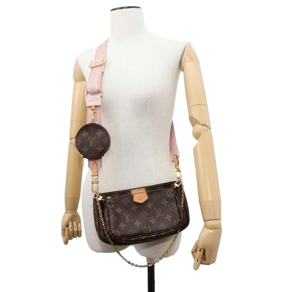 LOUIS VUITTON Multi Pochette Accessoires Rose claire M44840 Monogram
