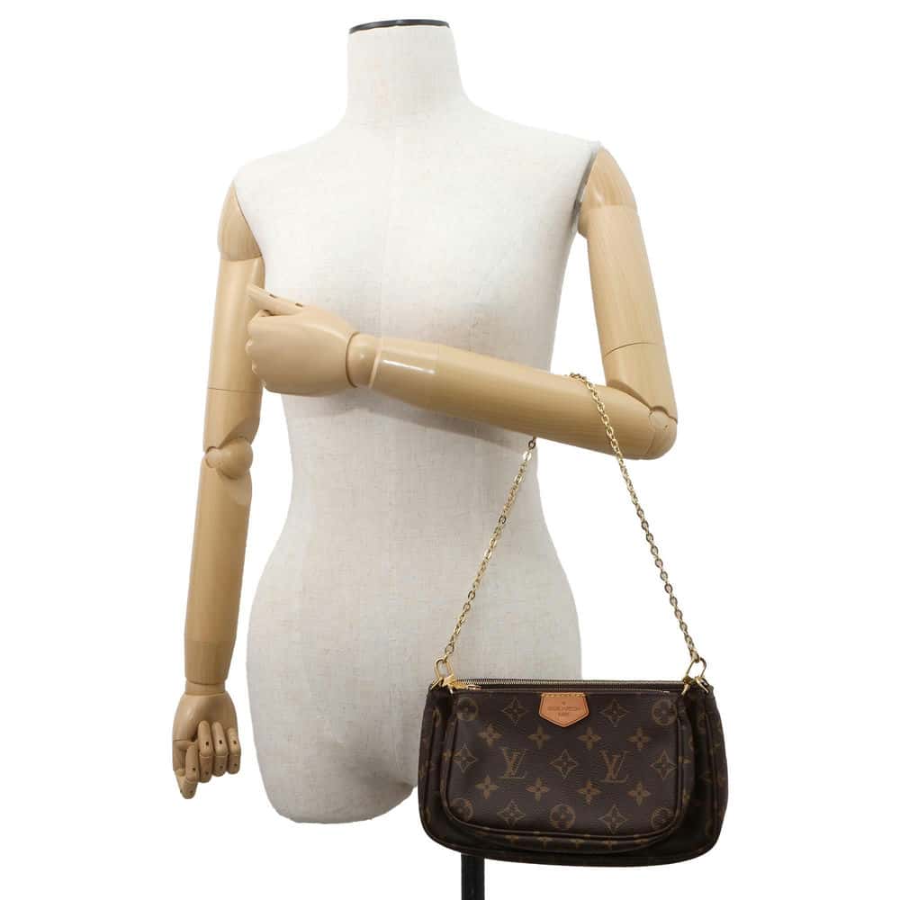 LOUIS VUITTON Multi Pochette Accessoires Rose claire M44840 Monogram
