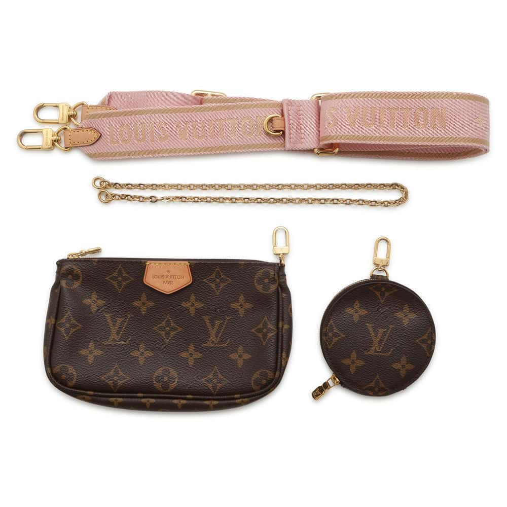 LOUIS VUITTON Multi Pochette Accessoires Rose claire M44840 Monogram