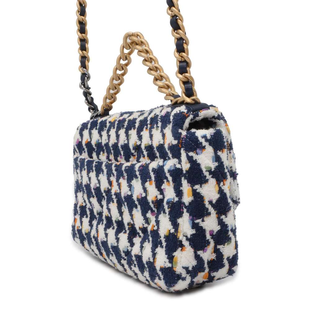 CHANEL CHANEL19 ChainShoulder Bag Blue/WhiteAS1160 Tweed