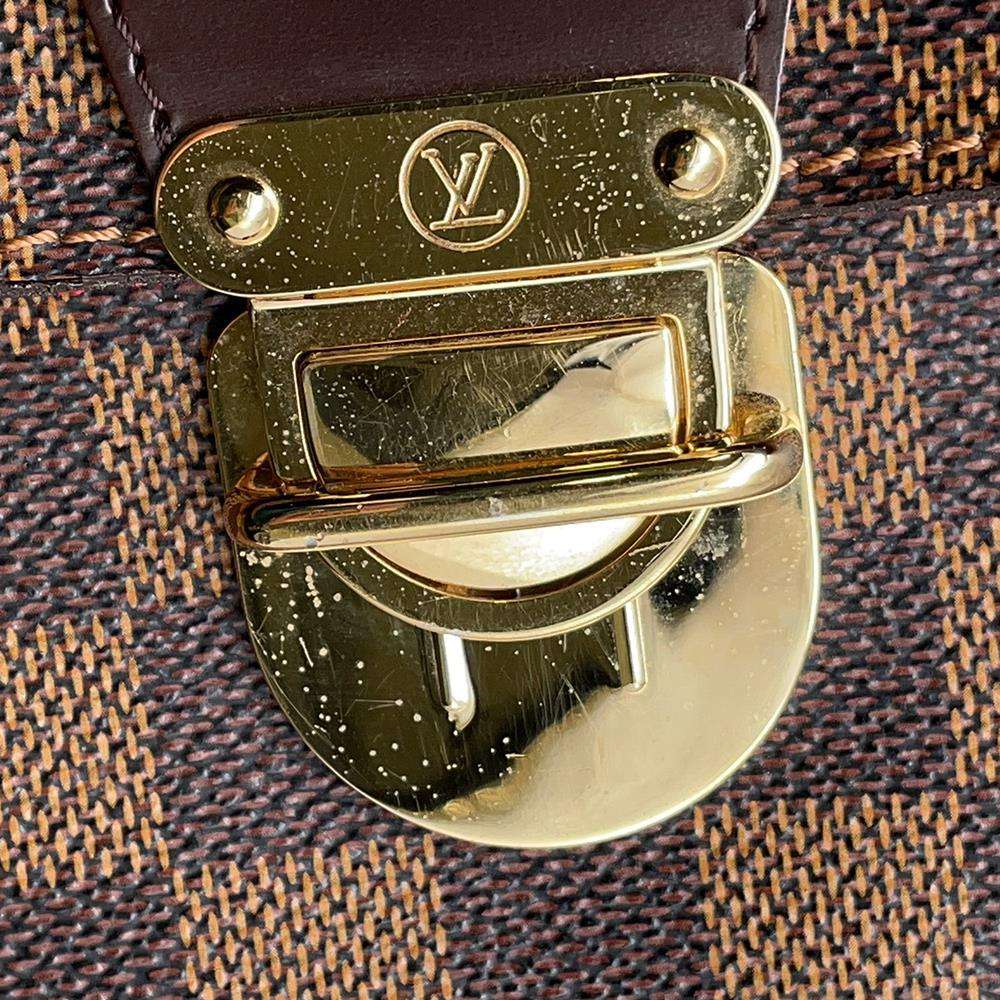 LOUIS VUITTON Ravello Red N60006 Damier Ebene Canvas Size GM