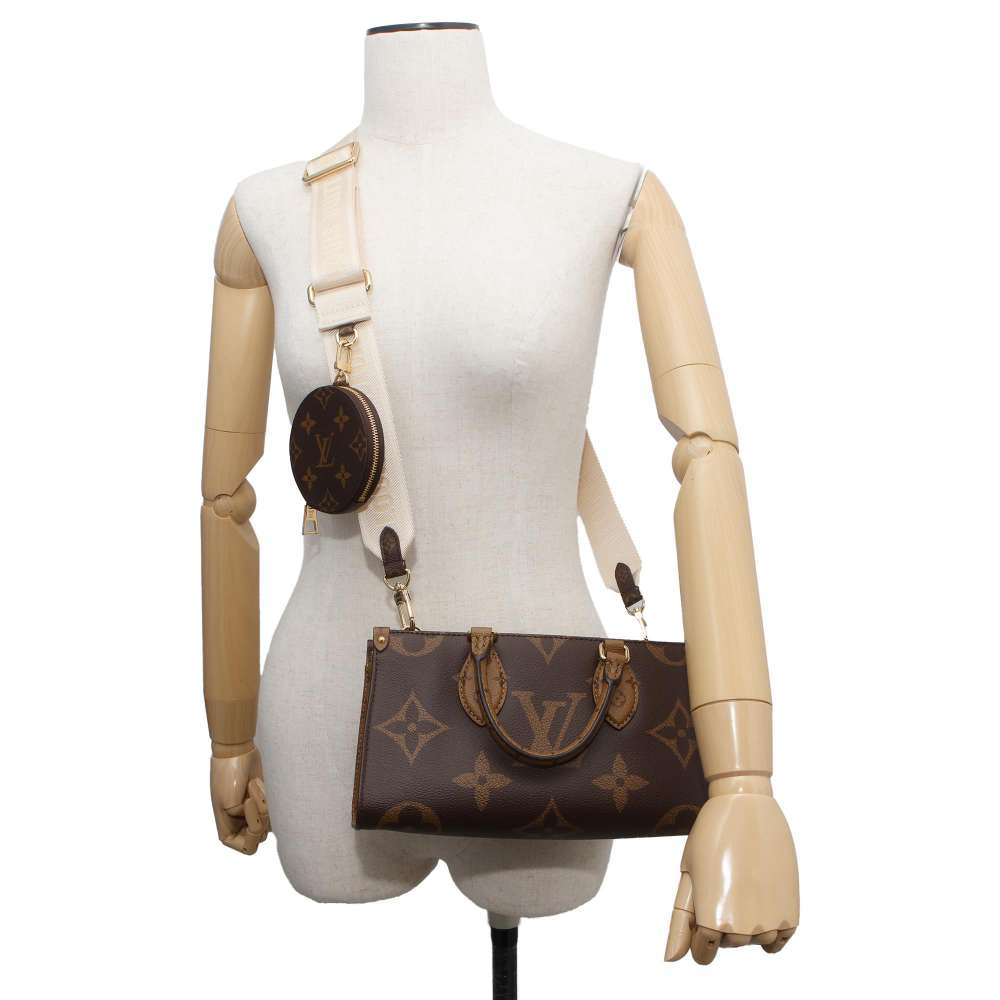 LOUIS VUITTON Onthego EW Red M46653 Monogram Reverse Canvas Monogram Giant
