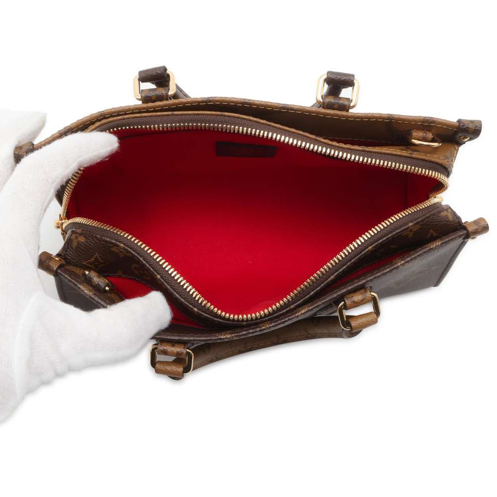 LOUIS VUITTON Onthego EW Red M46653 Monogram Reverse Canvas Monogram Giant