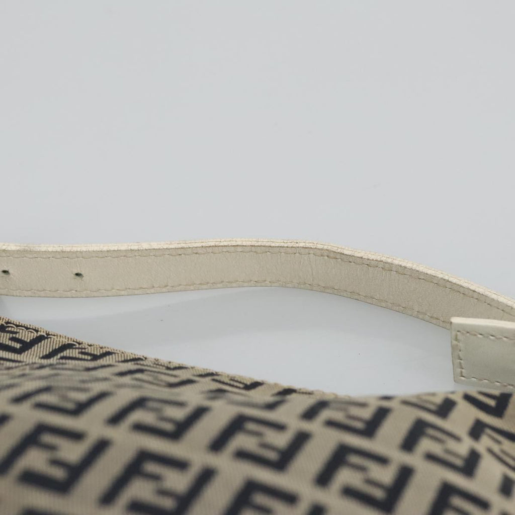 FENDI Zucchino Canvas Hand Bag Navy Silver 96939
