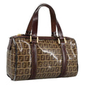 FENDI Zucchino Canvas Hand Bag Beige Gold 96946