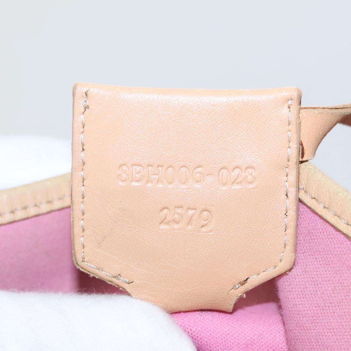 FENDI Zucchino Canvas Hand Bag Red Gold 96951