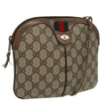 GUCCI GG Supreme Web Sherry Line Shoulder Bag PVC Beige 904 02 047 96969