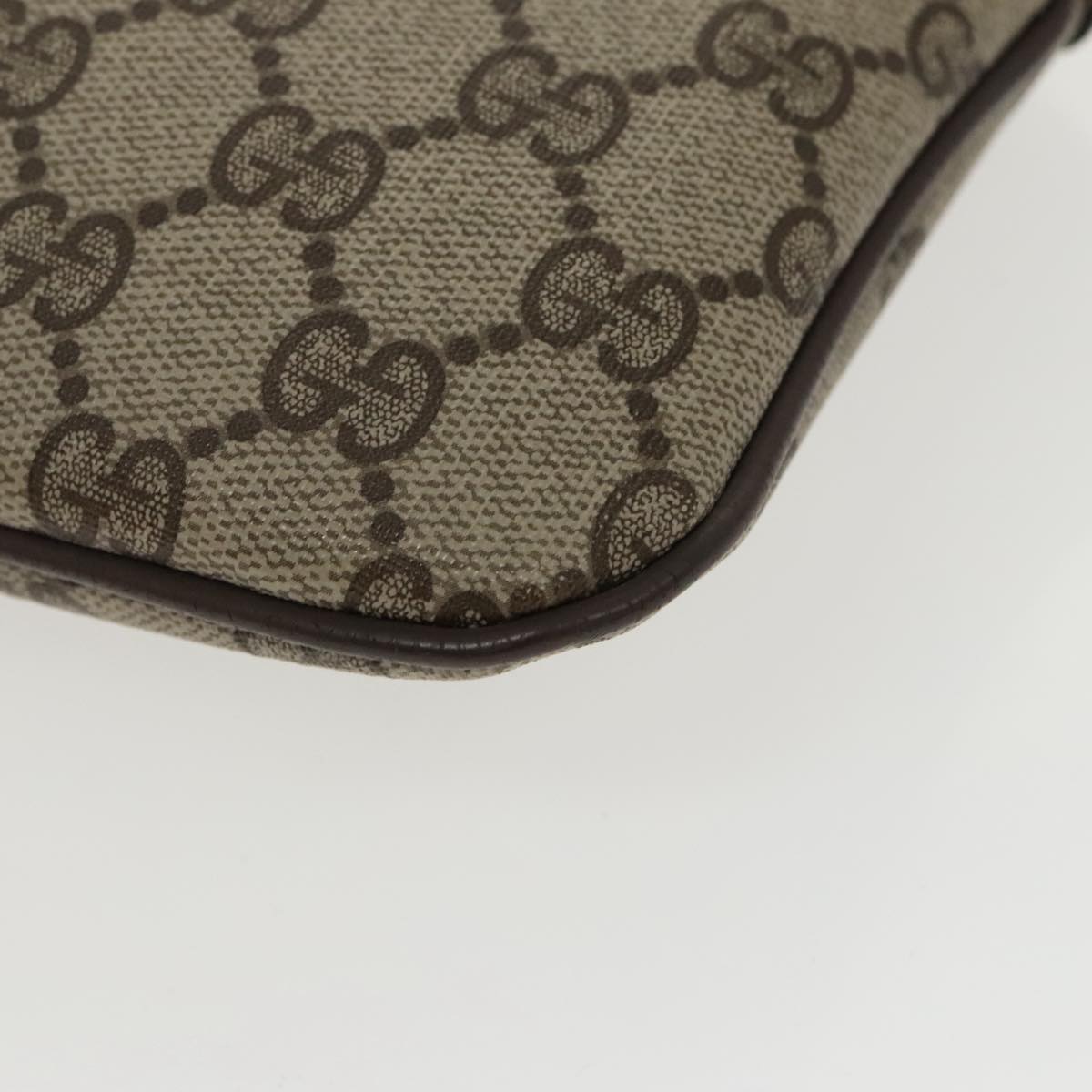 GUCCI GG Supreme Web Sherry Line Shoulder Bag PVC Beige 904 02 047 96969