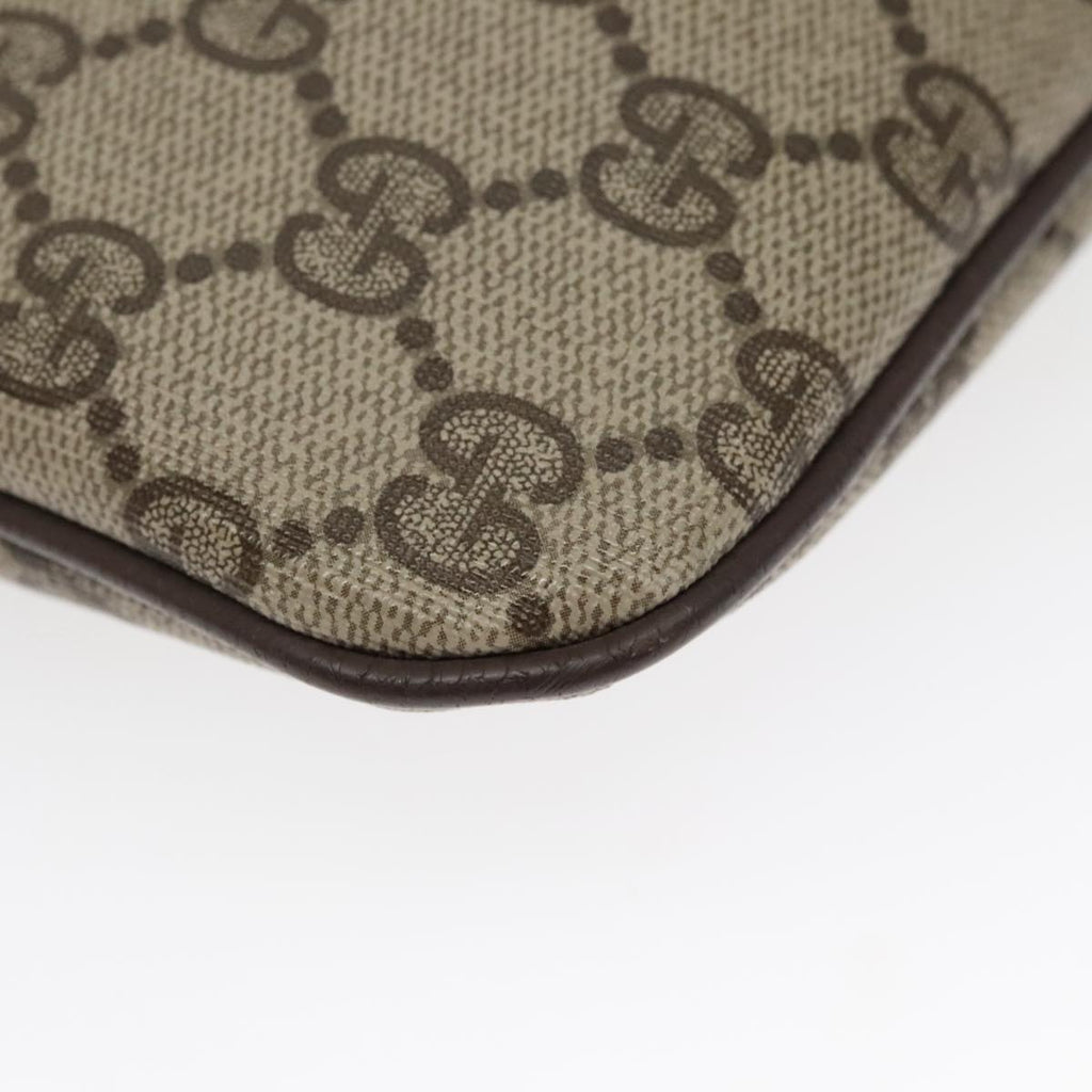 GUCCI GG Supreme Web Sherry Line Shoulder Bag PVC Beige 904 02 047 96969