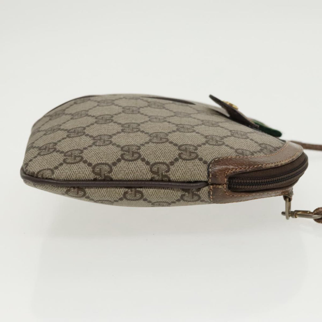 GUCCI GG Supreme Web Sherry Line Shoulder Bag PVC Beige 904 02 047 96969