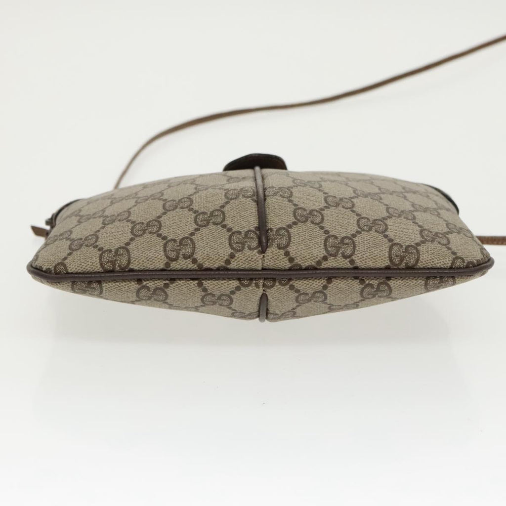 GUCCI GG Supreme Web Sherry Line Shoulder Bag PVC Beige 904 02 047 96969
