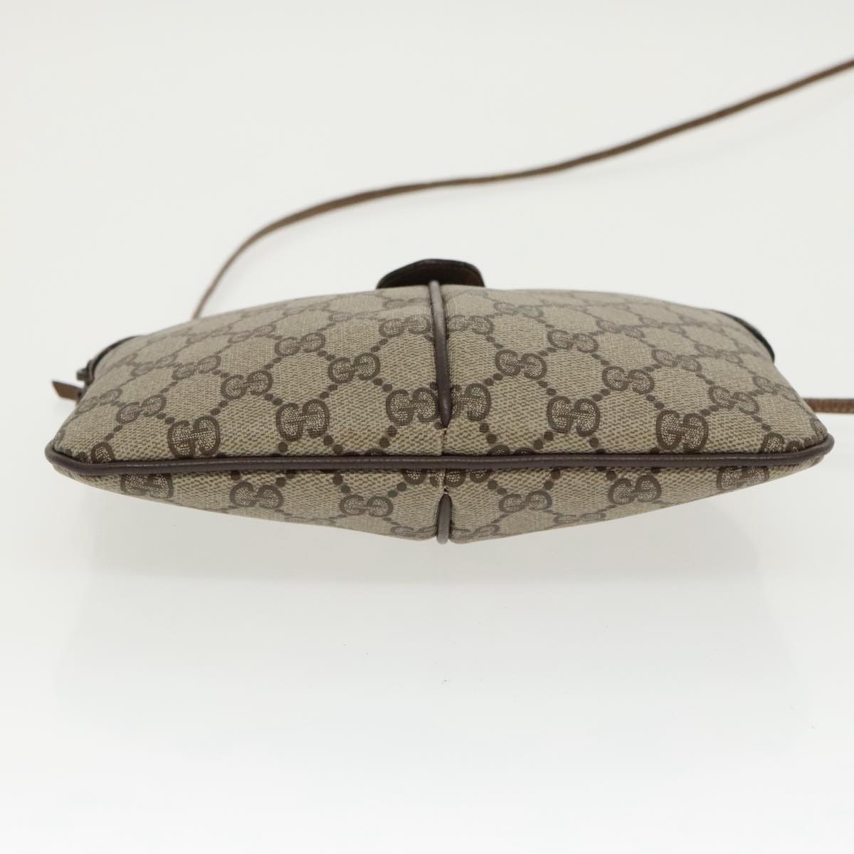 GUCCI GG Supreme Web Sherry Line Shoulder Bag PVC Beige 904 02 047 96969