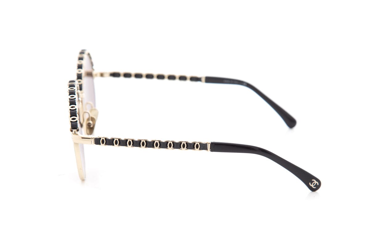 Chanel Antique Gold Round Sunglasses
