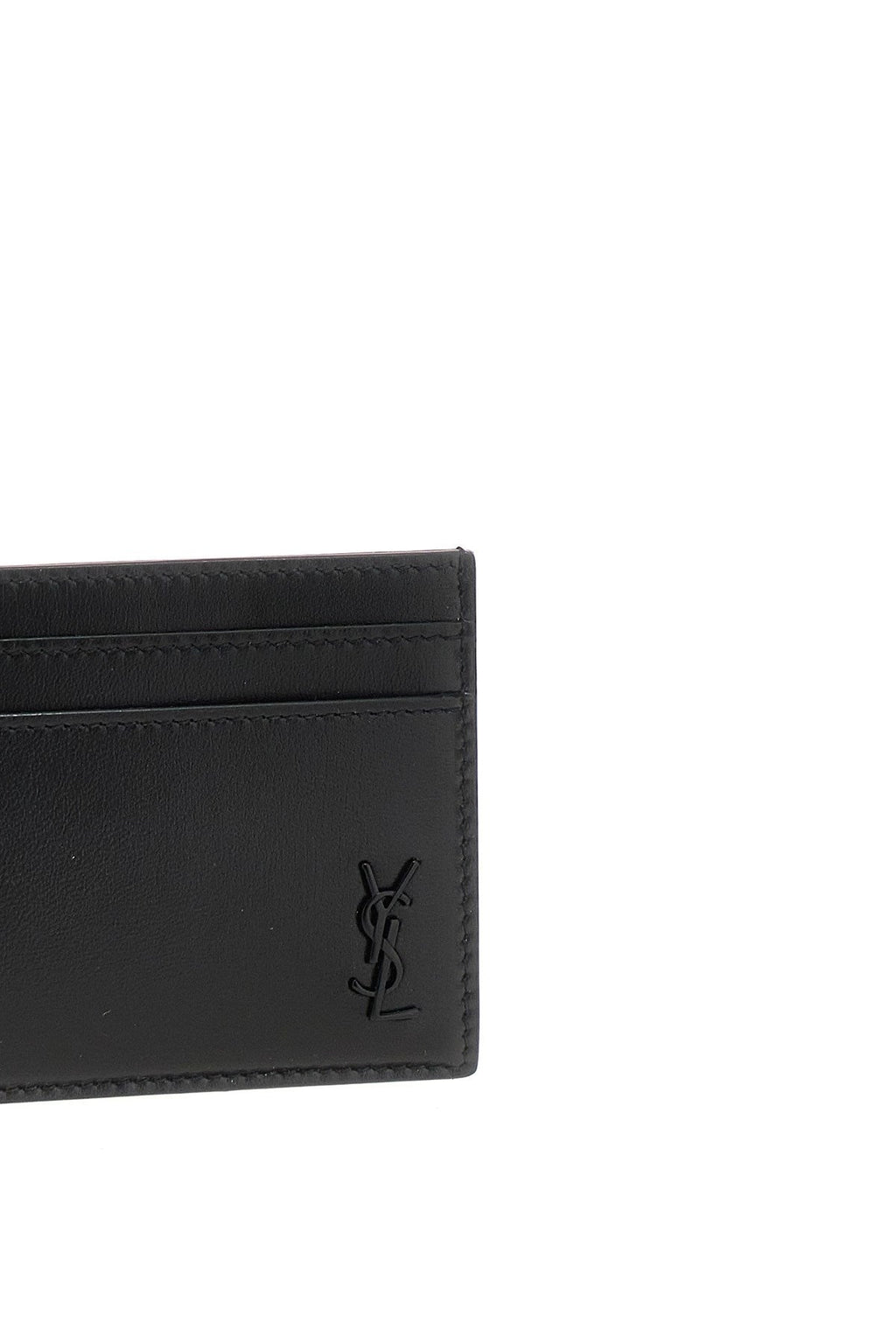 Saint Laurent Men Logo Leather Cardholder
