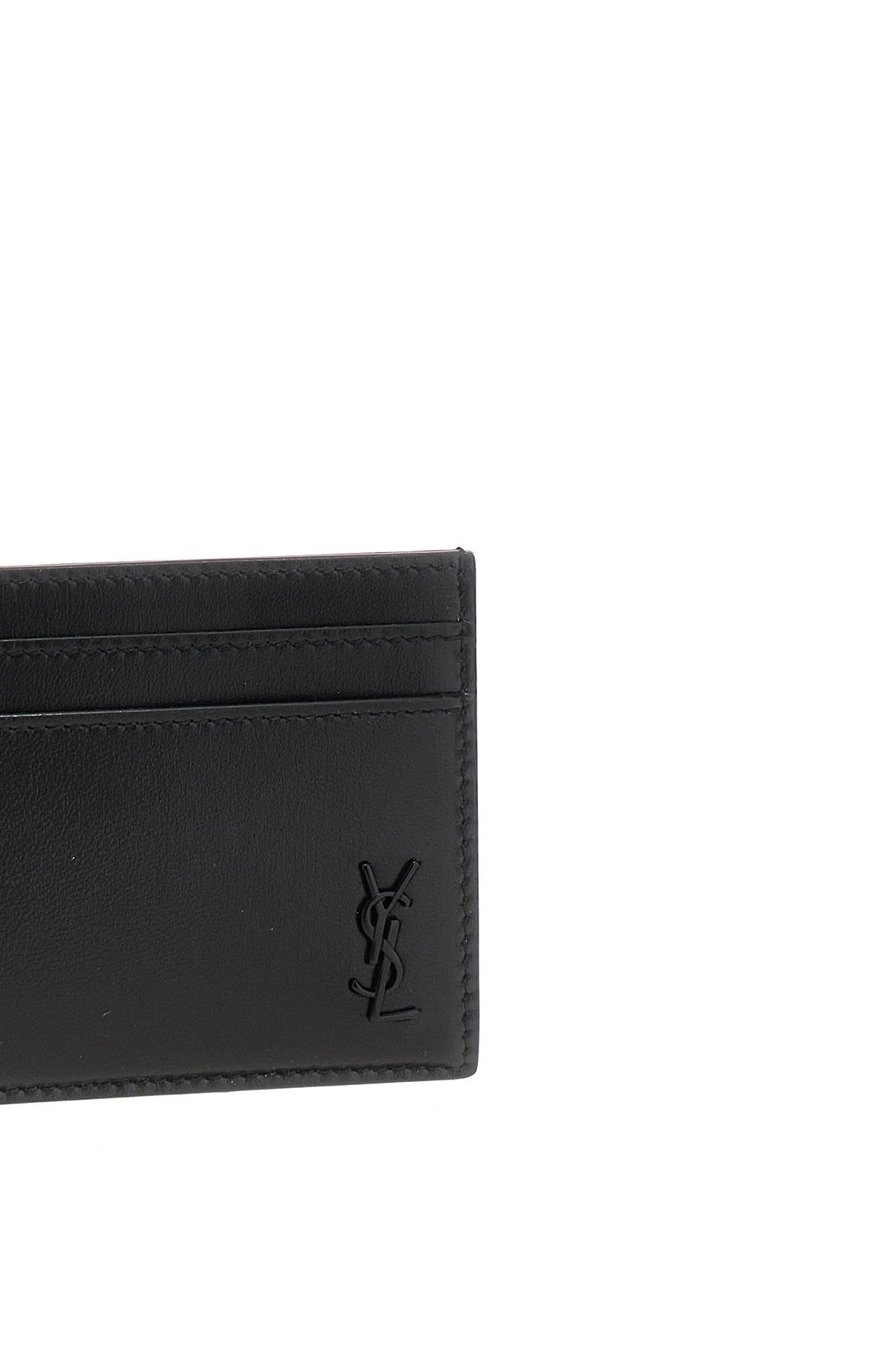 Saint Laurent Men Logo Leather Cardholder