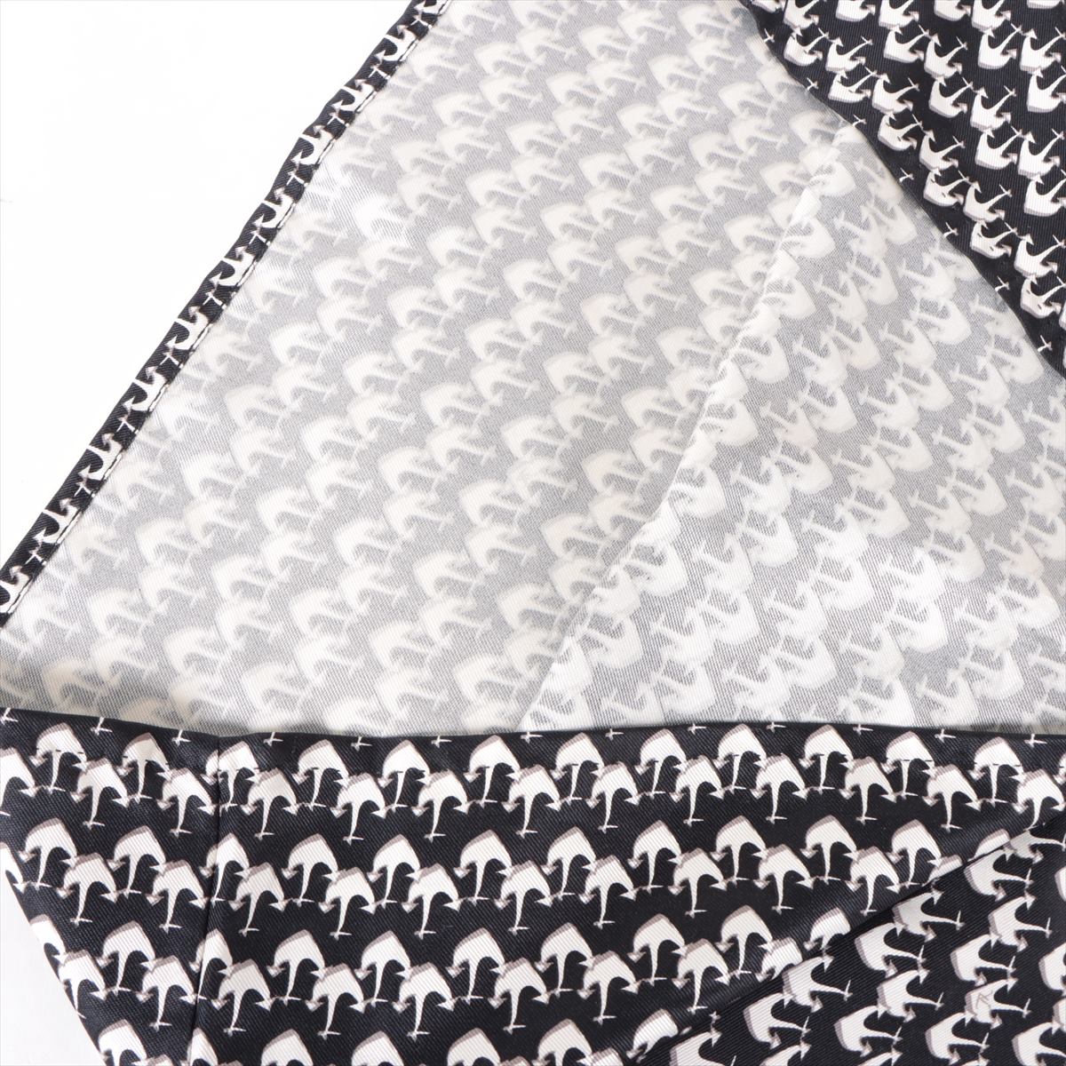 Louis Vuitton 08SS Silk Tank Top 36  Black x White RW081A