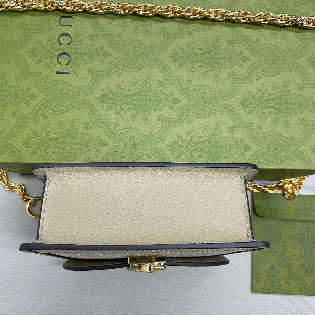 gg Ophidia gg Mini Shoulder Bag Beige For Women, Women’s Bags 6.9in/18cm gg 696180 UULAG 9682