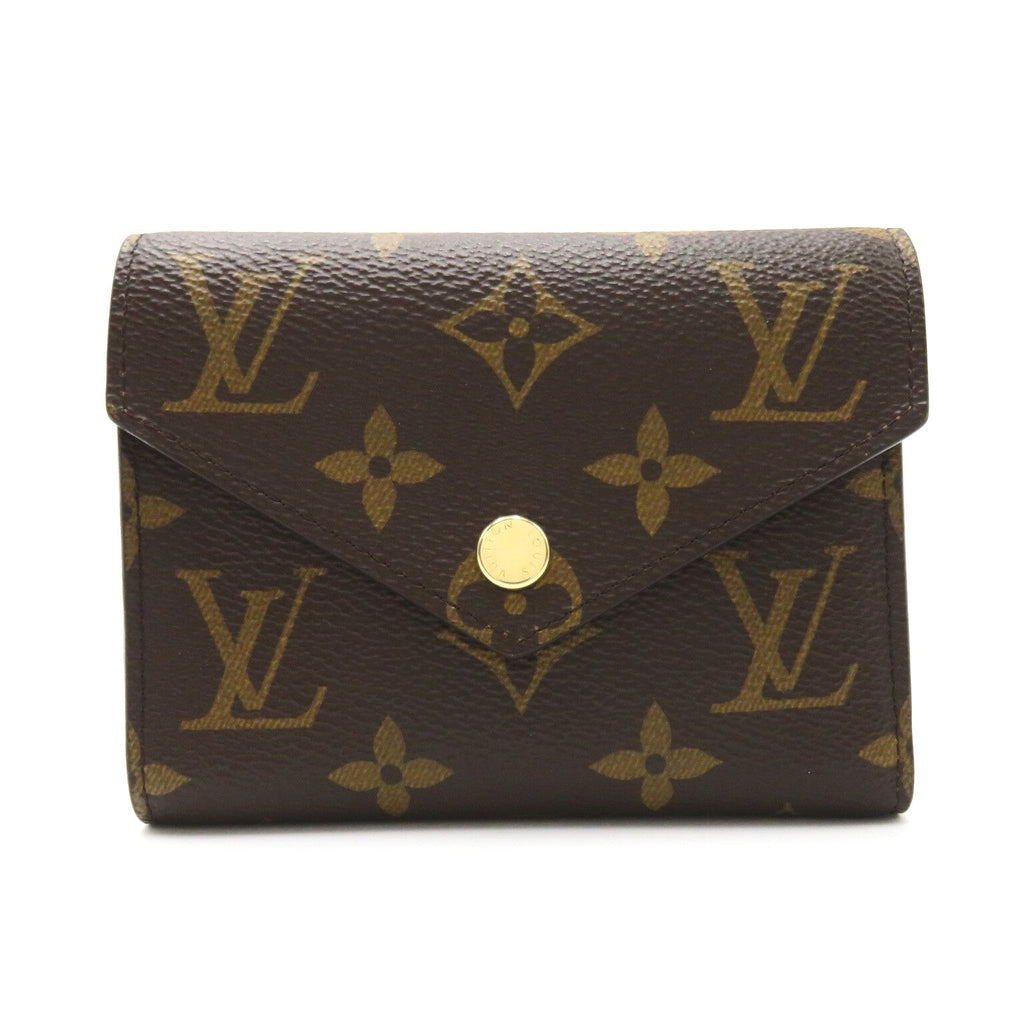 Louis Vuitton Portefolio Victoria Three Fold Wallet Three Folded Wallet Wallet PVC Coated Canvas Monogram  Brown M62472