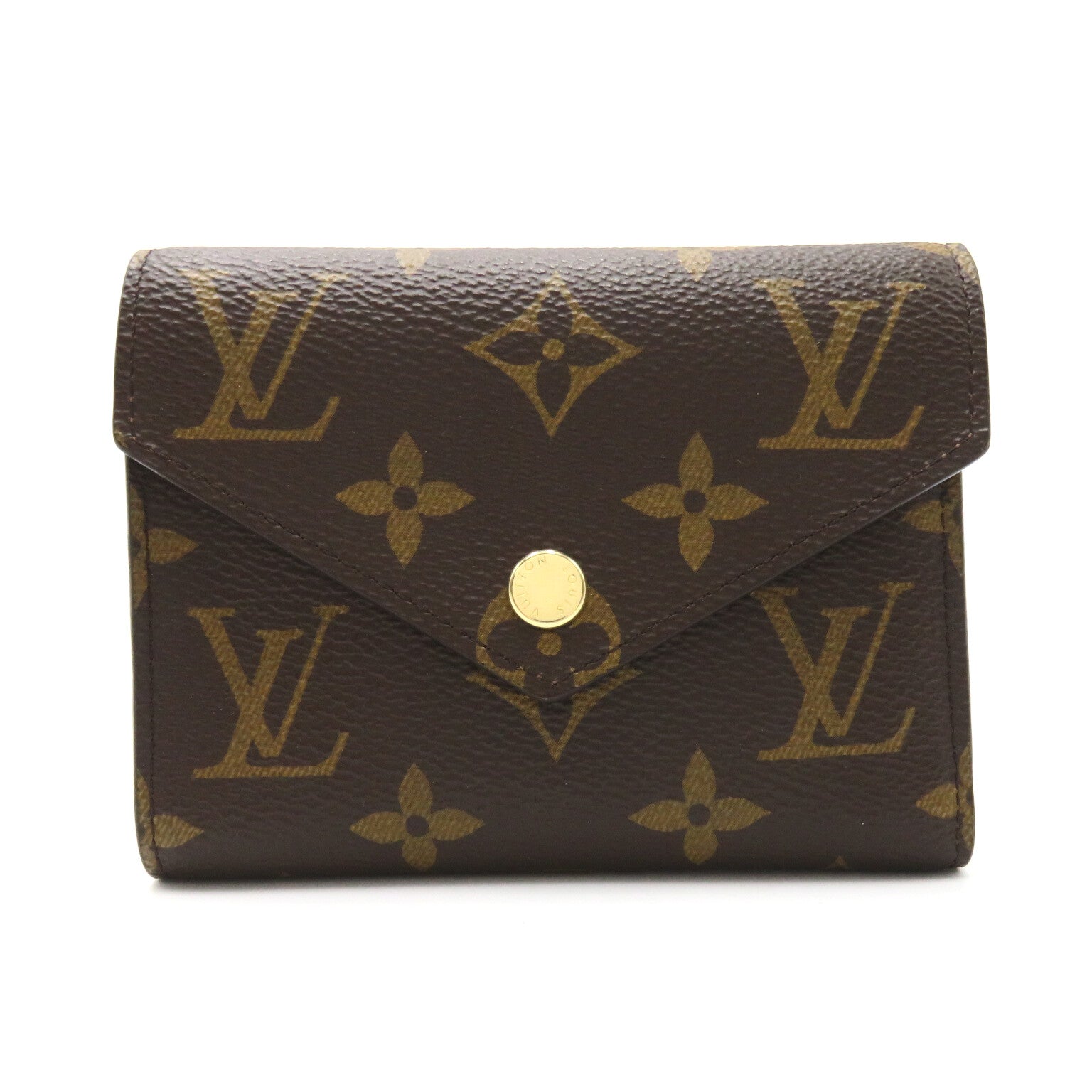 Louis Vuitton Portefolio Victoria Three Fold Wallet Three Folded Wallet Wallet PVC Coated Canvas Monogram  Brown M62472