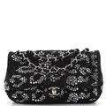CHANEL Leopard CC Flap Bag Crystal Embellished Tweed Jumbo