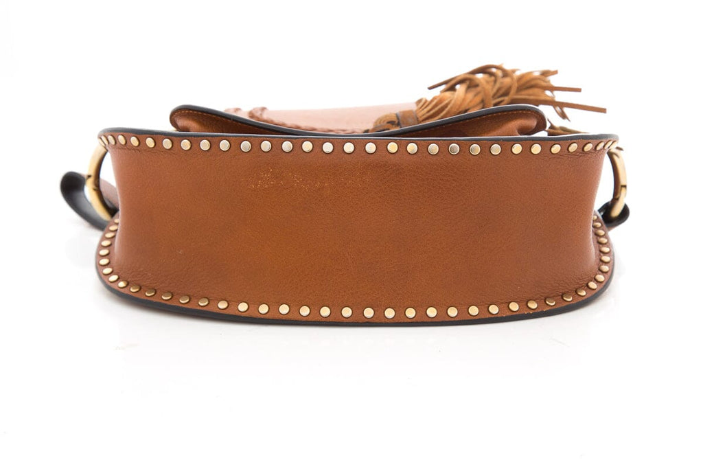 Chloe Brown Hudson Whipstitch Leather Handbag